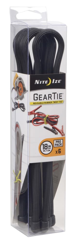 GearTie 18'' ProPack noir Attache câbles Nite Ize 612129900000 Photo no. 1
