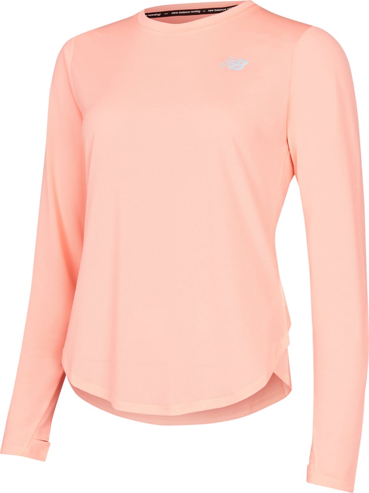 W Accelerate LS Top T-shirt New Balance 467713800357 Taille S Couleur corail Photo no. 1