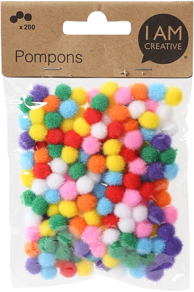 Pompons, ass. 10 mm, 200 pcs. Pompons 666786300000 Photo no. 1