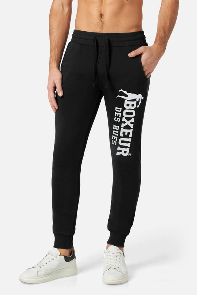 Man Long Sweatpants with Logo Pantalon Boxeur des Rues 472697500520 Taille L Couleur noir Photo no. 1