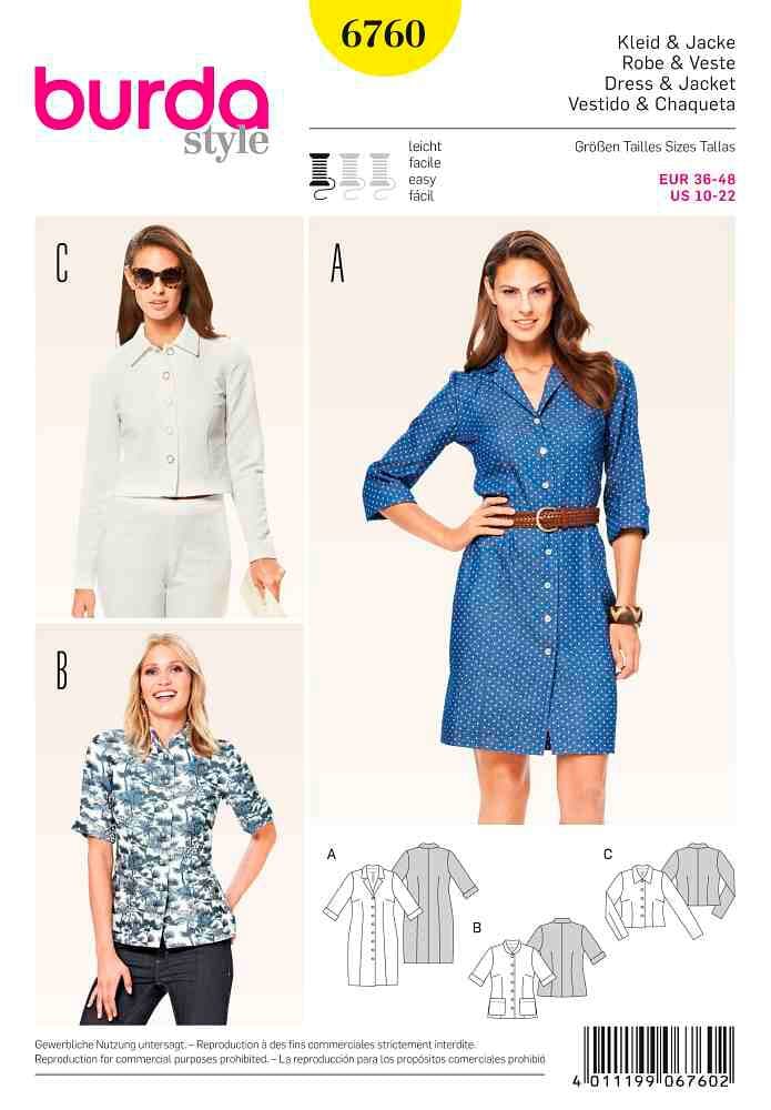 Schnittmuster, Kleid, Jacke Schnittmuster burda 669700125164 Bild Nr. 1