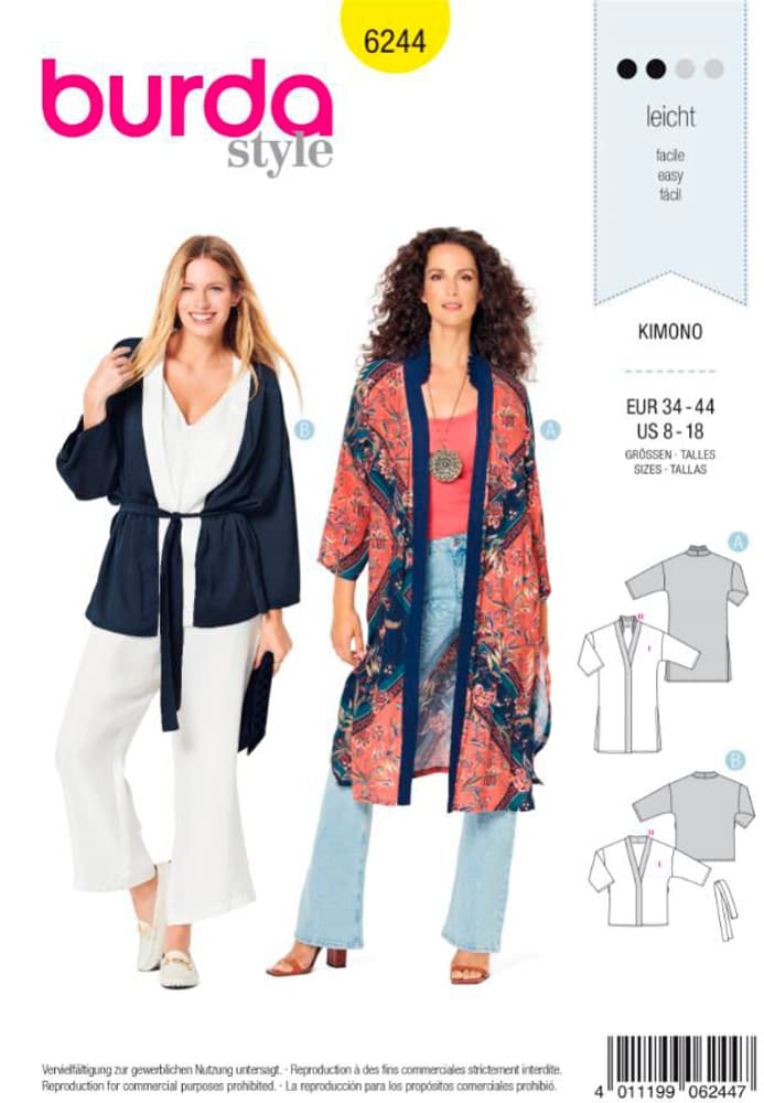 Schnittmuster, Kimono Schnittmuster burda 669700125056 Bild Nr. 1