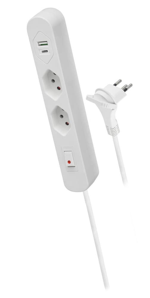 Power Strip Home (2x T13, 1x USB-C, 1x USB-A, câble de 1,5 m) – blanc Bloc multiprises Mio Star 791052500000 Photo no. 1