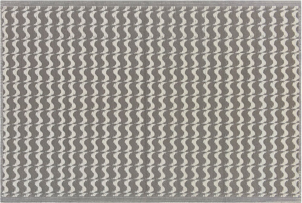 Outdoor Teppich grau 120 x 180 cm geometrisches Muster TUMKUR Outdoorteppich Beliani 759196400000 Bild Nr. 1