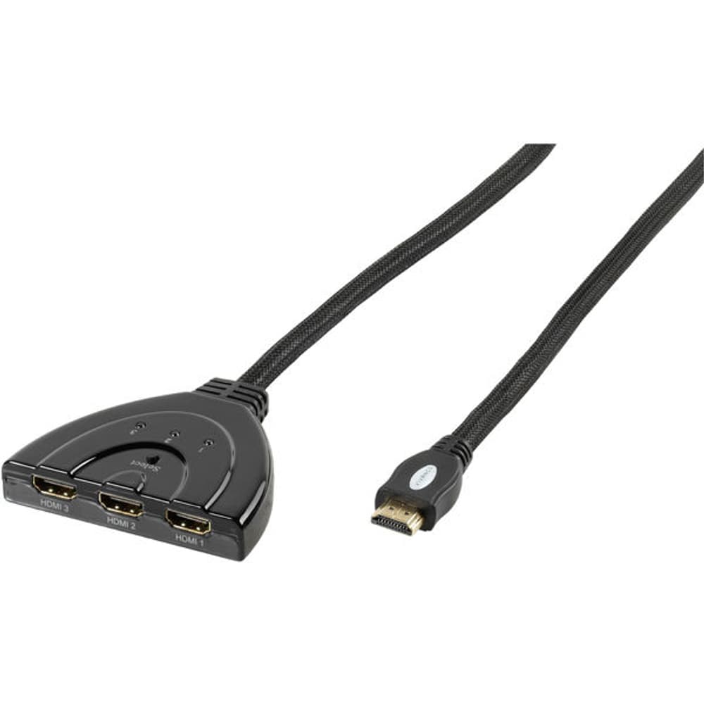 Interruttore HDMI automatico, 1080p 3x accoppiamento HDMI ->HDMI St., 0,8m automatico e manuale commutabile. Splitter HDMI Vivanco 770817700000 N. figura 1