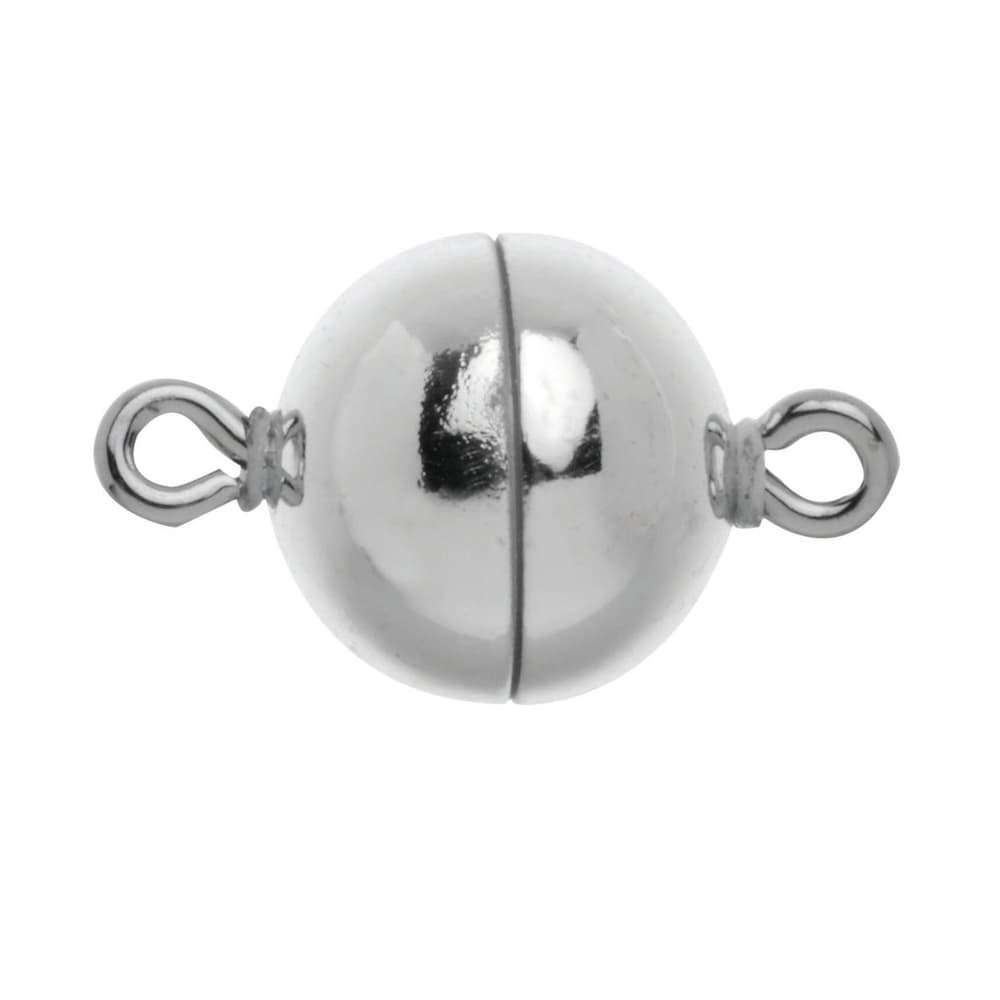 Chiusura magnetica 10mm col. argento Chiusura di gioielli 608120700000 N. figura 1