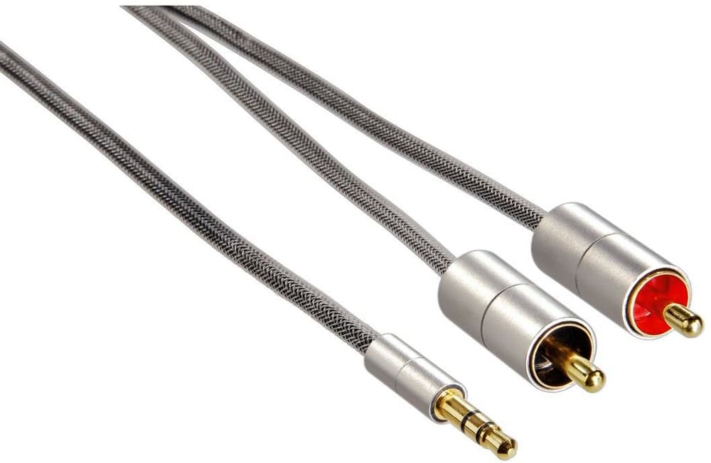 Verbindungskabel "AluLine" Klinkenst. 3,5 mm, stereo - 2x Cinch-Stecker, 2 m Audiokabel Hama 785300180758 Bild Nr. 1