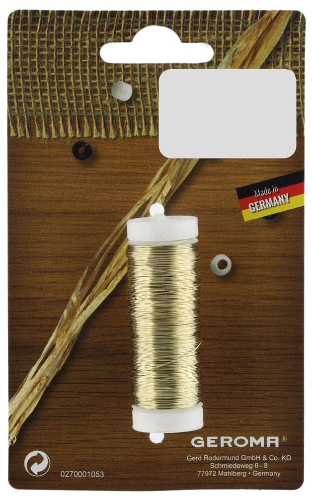 Filo per legature, 0,35 mm, 50 g, oro Decorazione floreale dell'Avvento Geroma 658913800000 N. figura 1