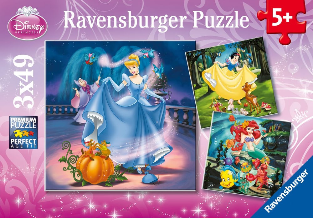 RVB Puzzle 3X49 T. Disney Princess Puzzles Ravensburger 749063300000 Photo no. 1