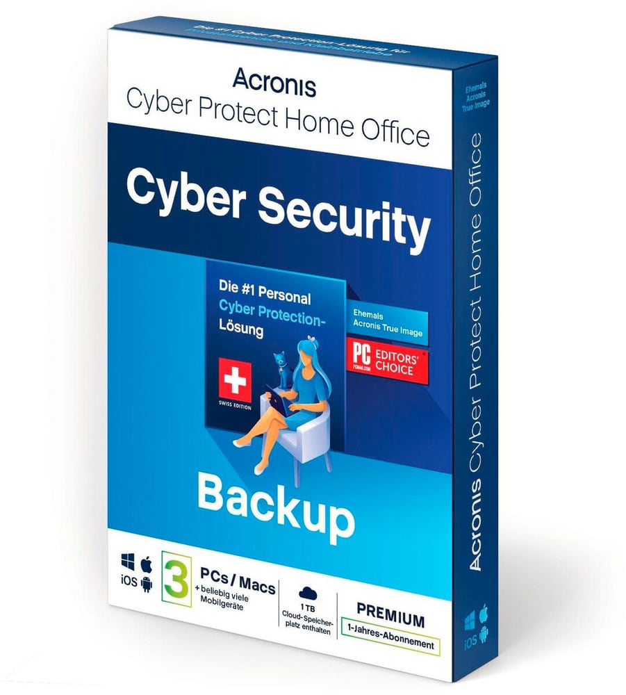 Cyber Protect Home Office Premium Box, abbonamento a 3 PC, 1 anno Antivirus (Box) Acronis 785302420621 N. figura 1