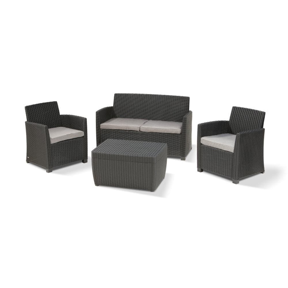 Mia Lounge Set (Corona) inkl. Kissenbox graphit Keter 669700107123 Bild Nr. 1