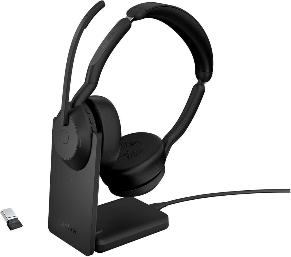 Evolve2 55 Duo UC, USB-A, inclusa stazione di ricarica Headset office Jabra 785302400157 N. figura 1