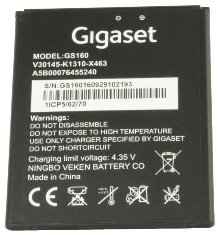 Batteria Siemens Gigaset GS160 9000028691 No. figura 1