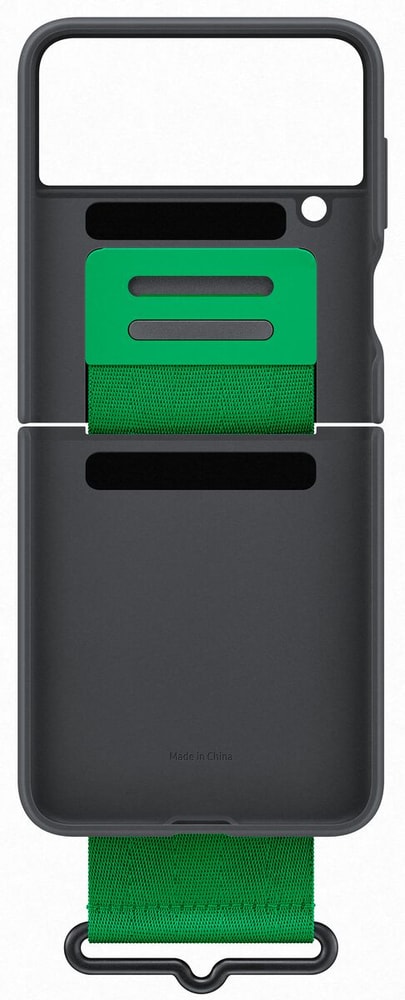 Galaxy Z Flip4 Silicone Cover with Strap - Black Cover smartphone Samsung 785300168369 N. figura 1