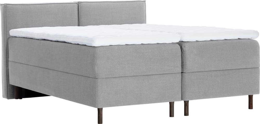 LUNE Boxspringbett 407930700000 Grösse B: 160.0 cm x T: 200.0 cm Farbe Hellgrau Bild Nr. 1