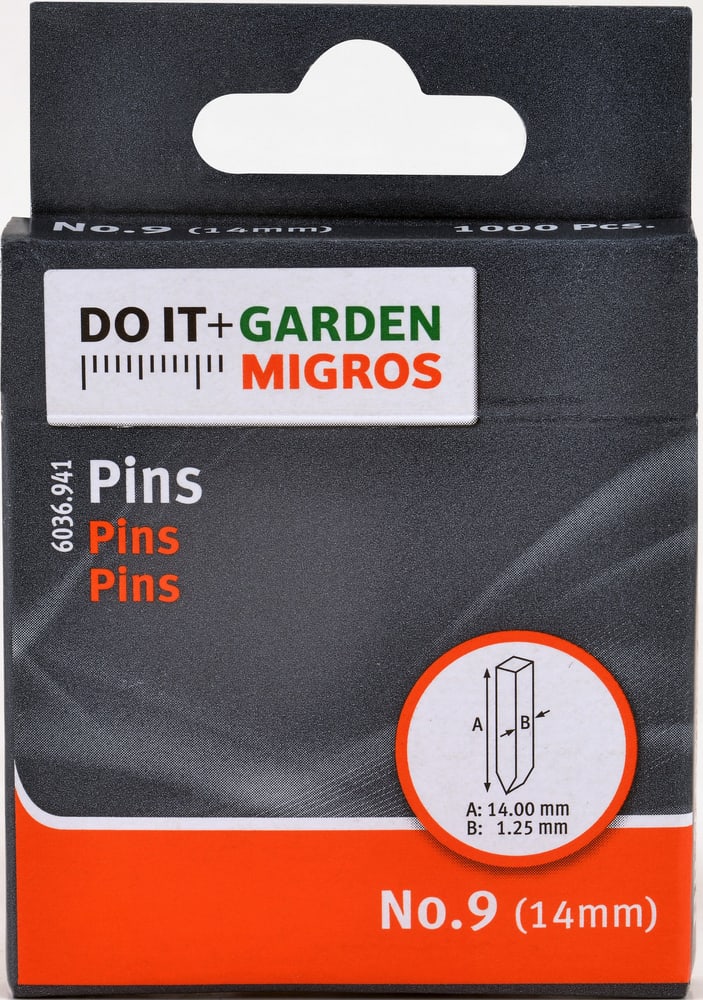 Pins No.9 14mm Clous pour agrafeuse Do it + Garden 603694100000 Photo no. 1