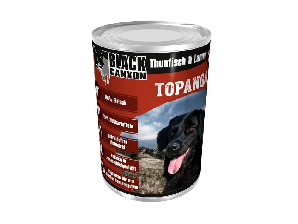 Topanga Adult thon et agneau, 0.41 kg Aliments humides Black Canyon 658299500000 Photo no. 1