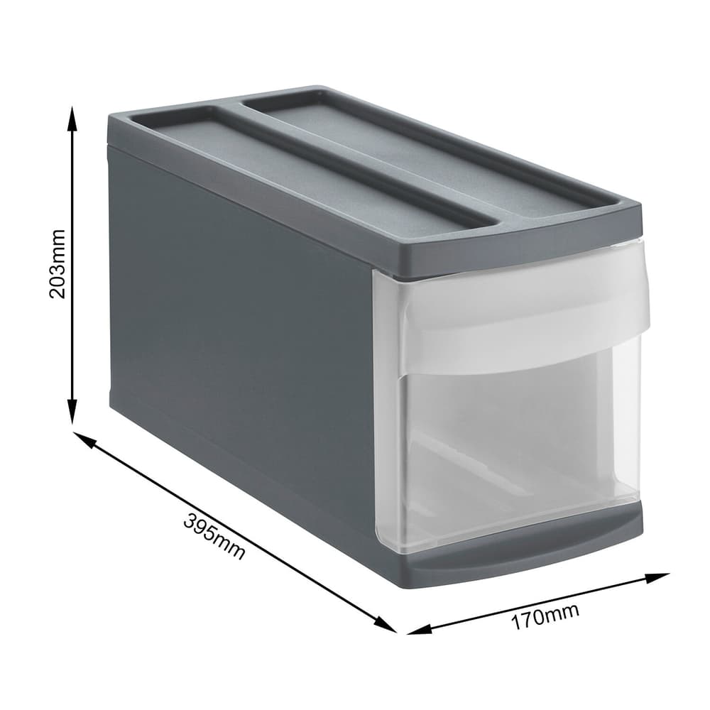 SYSTEMIX Boîte à tiroirs 1 tiroir, Plastique (PP) sans BPA, anthracite Boîte à tiroirs Rotho 604051900000 Photo no. 1