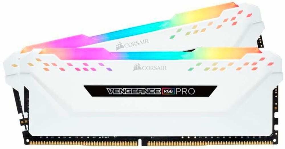 DDR4-RAM Vengeance RGB PRO White iCUE 3600 MHz 2x 8 GB Mémoire vive Corsair 785302409368 Photo no. 1