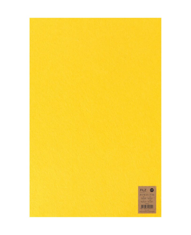 Feltro tessile, limone, 30x45cm x 3mm Feltro artigianale 666914100000 N. figura 1