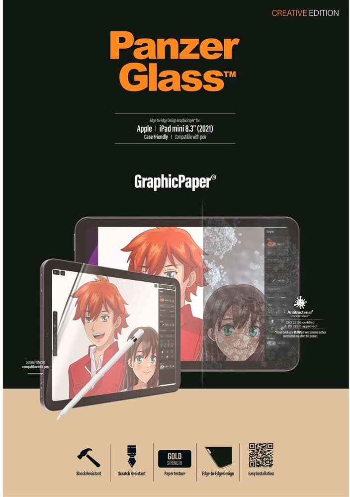 GraphicPaper AB iPad Mini 6 Bildschirmschutzfolie Panzerglass 785300196592 Bild Nr. 1