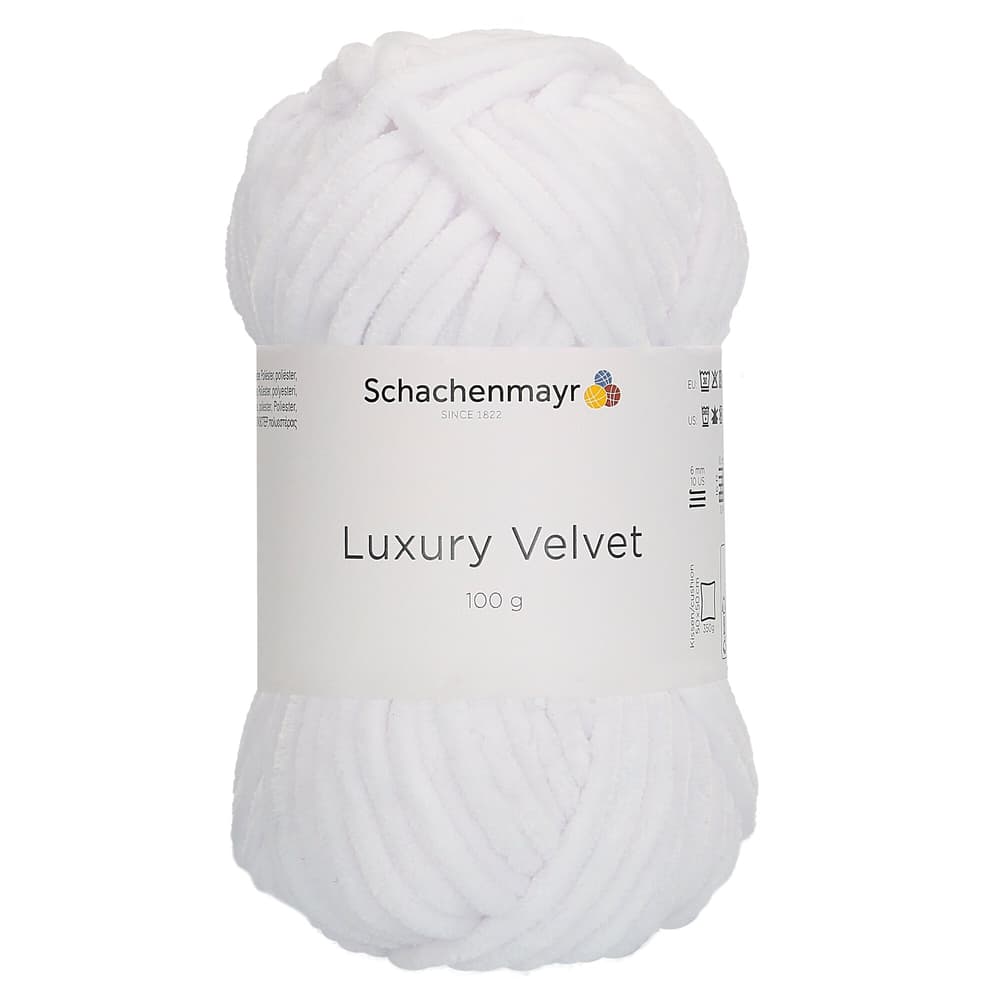 Wolle Luxury Velvet Wolle Schachenmayr 667089400090 Farbe Weiss Grösse L: 19.0 cm x B: 10.0 cm x H: 8.0 cm Bild Nr. 1