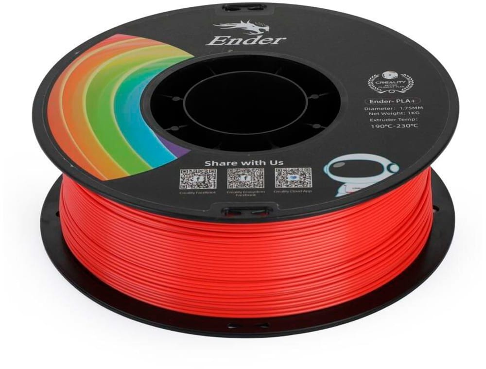 Filamento PLA+ Rosso, 1,75 mm, 1 kg Filamento per stampante 3D Creality 785302414942 N. figura 1