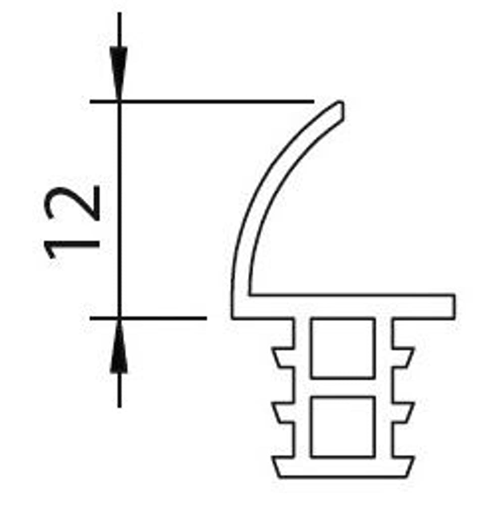 Profilo ermetico verticale 1876mm G2890 9000014116 No. figura 1
