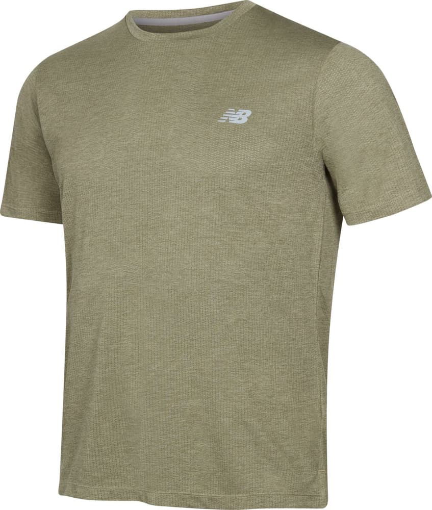 Athletics Run T-shirt New Balance 467738800467 Taille M Couleur olive Photo no. 1