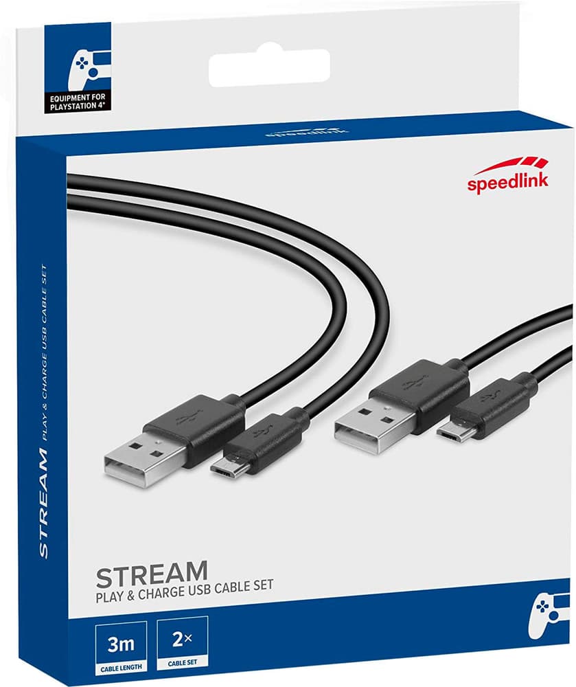 STREAM Play&Charge Cable Set Zubehör Gaming Controller Speedlink 785530600000 Bild Nr. 1