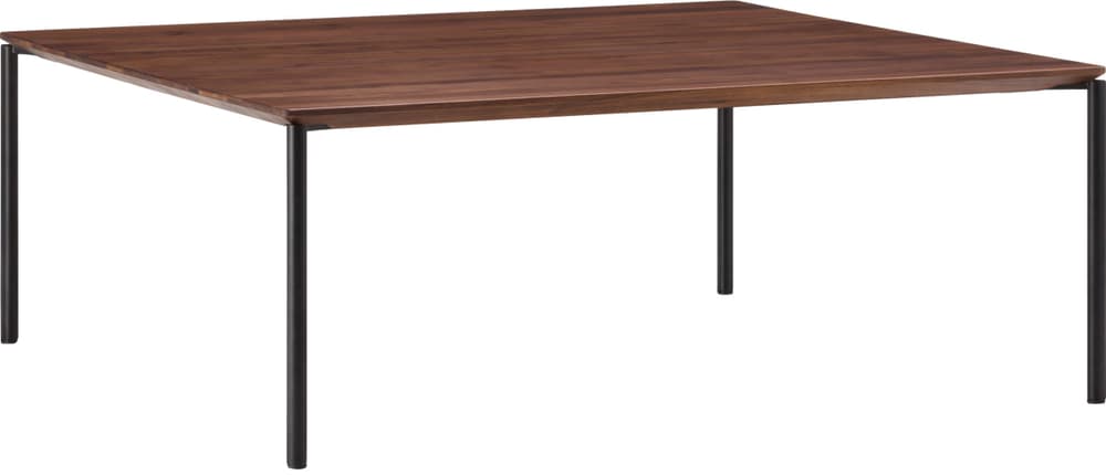 BAO Salontisch 402162200000 Grösse B: 90.0 cm x T: 90.0 cm x H: 35.0 cm Farbe Nussbaum massiv / schwarz Bild Nr. 1