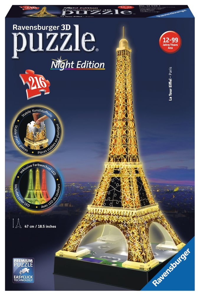 Tour Eiffel - Night Edition 216P Puzzles Ravensburger 747944400000 Photo no. 1
