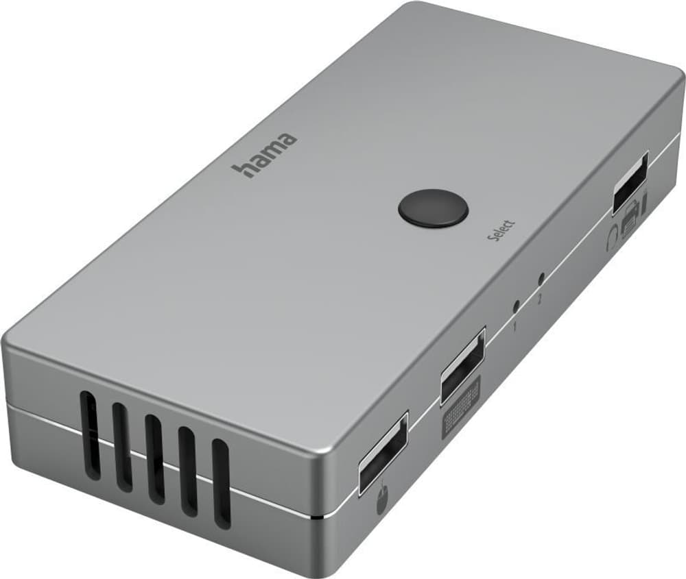 Switch KVM "Connect2Switch", con cavo, 4 porte Dockingstation e hub USB Hama 785300180291 N. figura 1