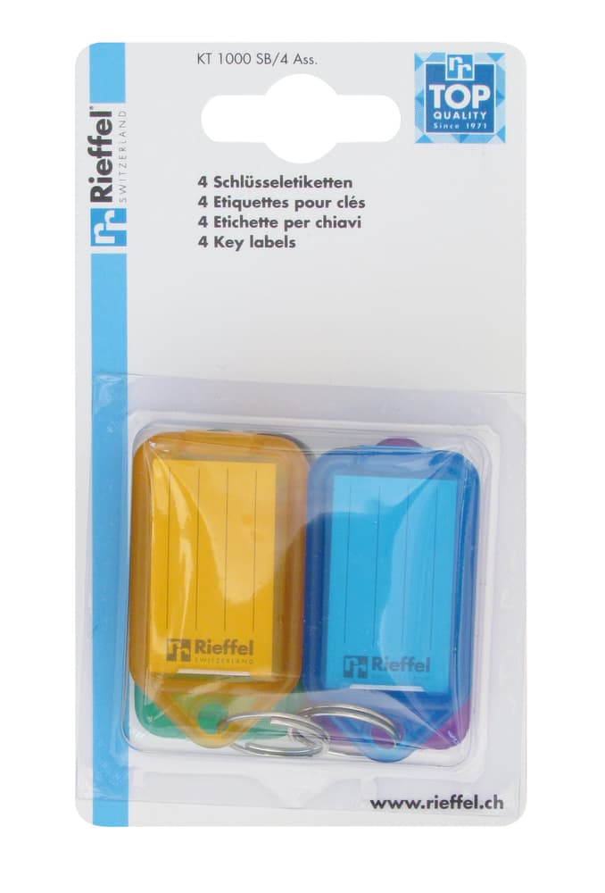 Etichette diversi colori, 4 pezzi Porta-chiavi Rieffel 605606200000 N. figura 1