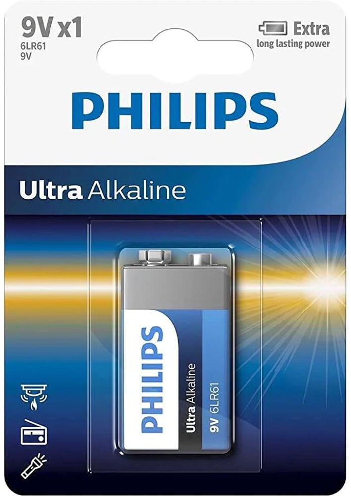 Ultra Alkaline 6LR61 / 9V Batteria Philips 785300174883 N. figura 1