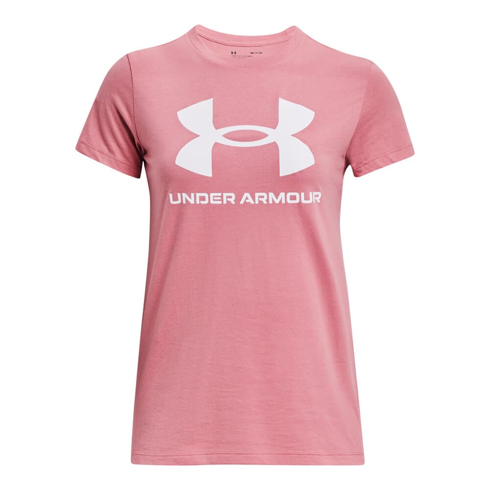 W UA Sportstyle Logo SS T-Shirt Under Armour 468096600539 Grösse L Farbe altrosa Bild-Nr. 1