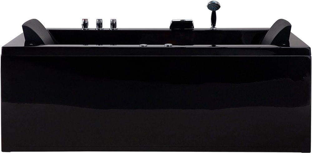 Whirlpool-Badewanne schwarz mit LED links 183 x 90 cm VARADERO Rechteckige Badewanne Beliani 655503800000 Bild Nr. 1