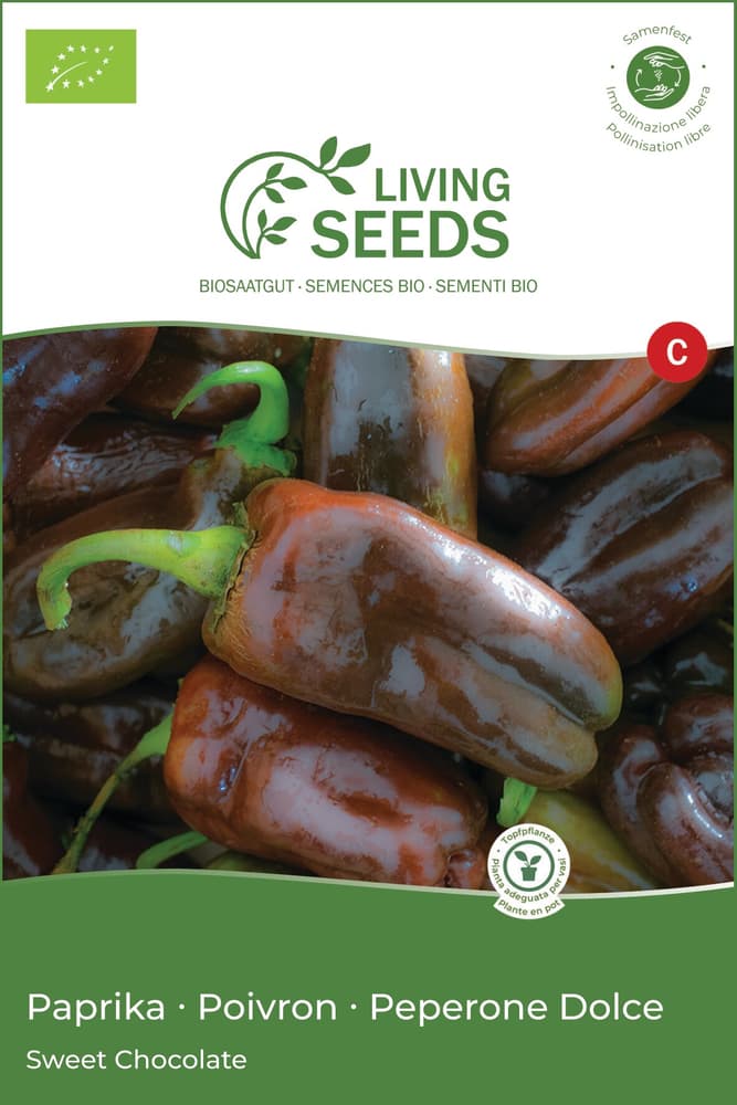 Peperone Sweet Chocolate Semi di ortaggi Living Seeds 650275400000 N. figura 1