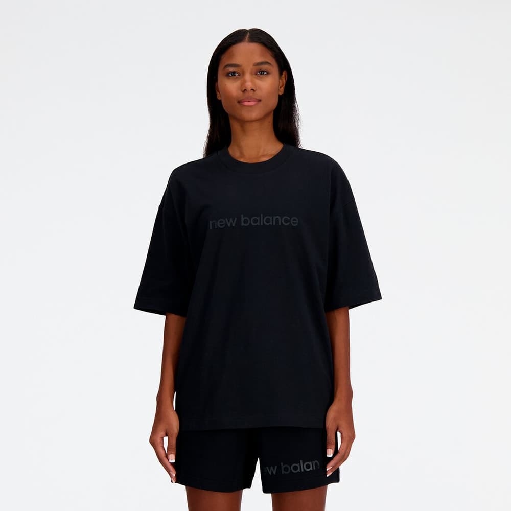 W Hyper Density Jersey Oversized T-Shirt T-shirt New Balance 474138800320 Taglie S Colore nero N. figura 1