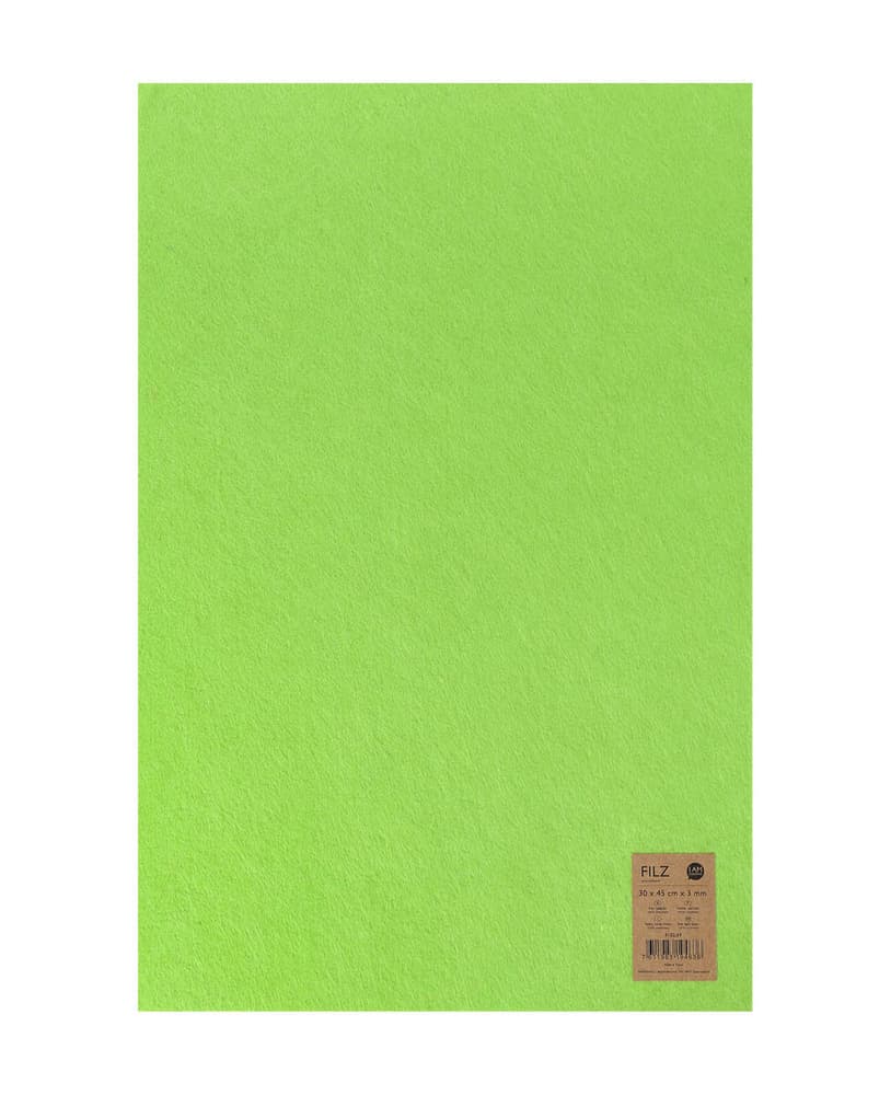 Feltro tessile, verde chiaro, 30x45cm x 3mm Feltro artigianale 666914900000 N. figura 1