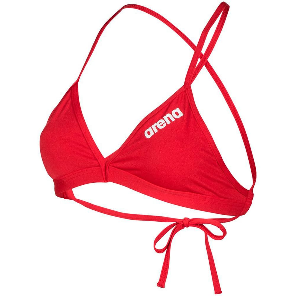 W Team Swim Top Tie Back Solid Haut de bikini Arena 468557303830 Taille 38 Couleur rouge Photo no. 1