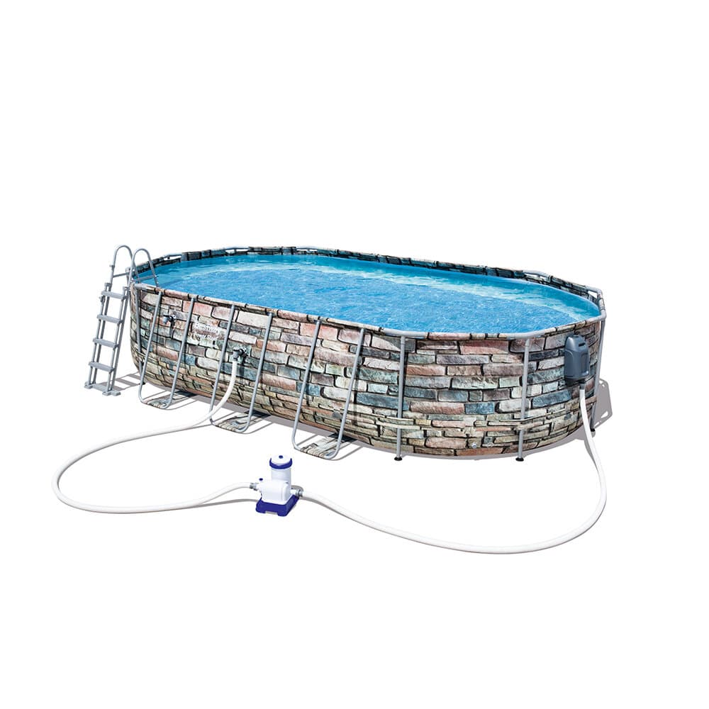 Piscine tubulaire ovale 610 x 366 x 122 cm Piscine tubulaire Bestway 647378600000 Photo no. 1