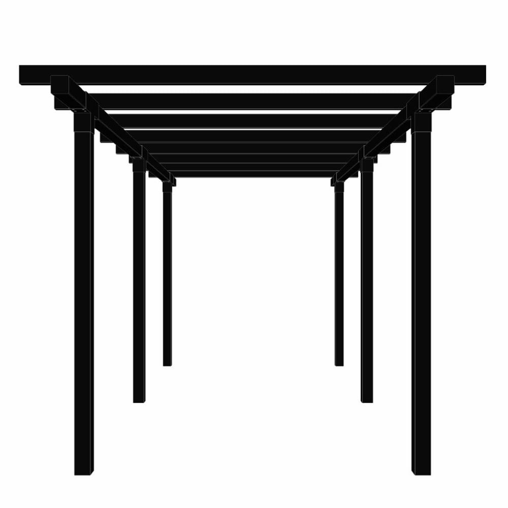 Cubic pergola double 3 modules 238x664x217 cm d.imp noir Pergola PLUS 669700109190 Photo no. 1