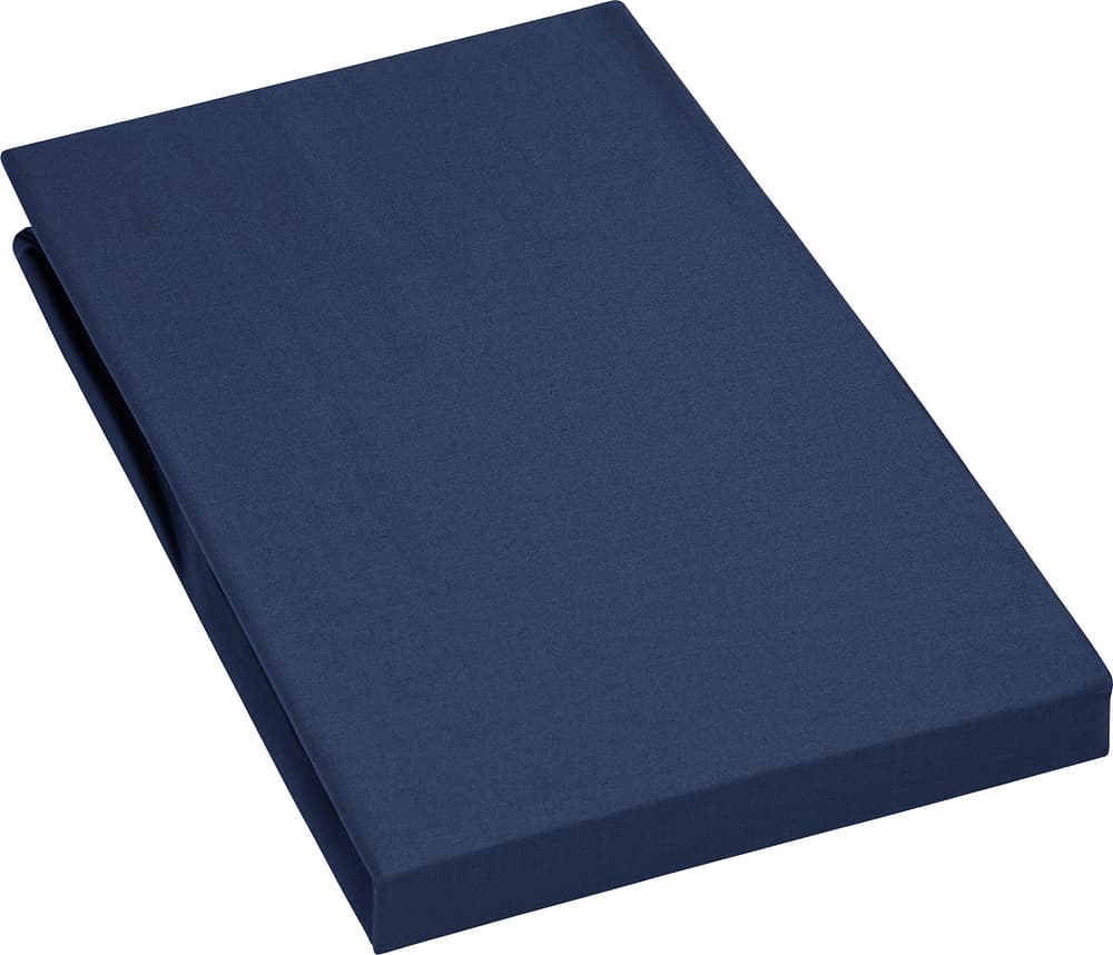 PENELOPE Lenzuolo teso di raso 451060731543 Colore Blu scuro Dimensioni L: 160.0 cm x A: 200.0 cm N. figura 1