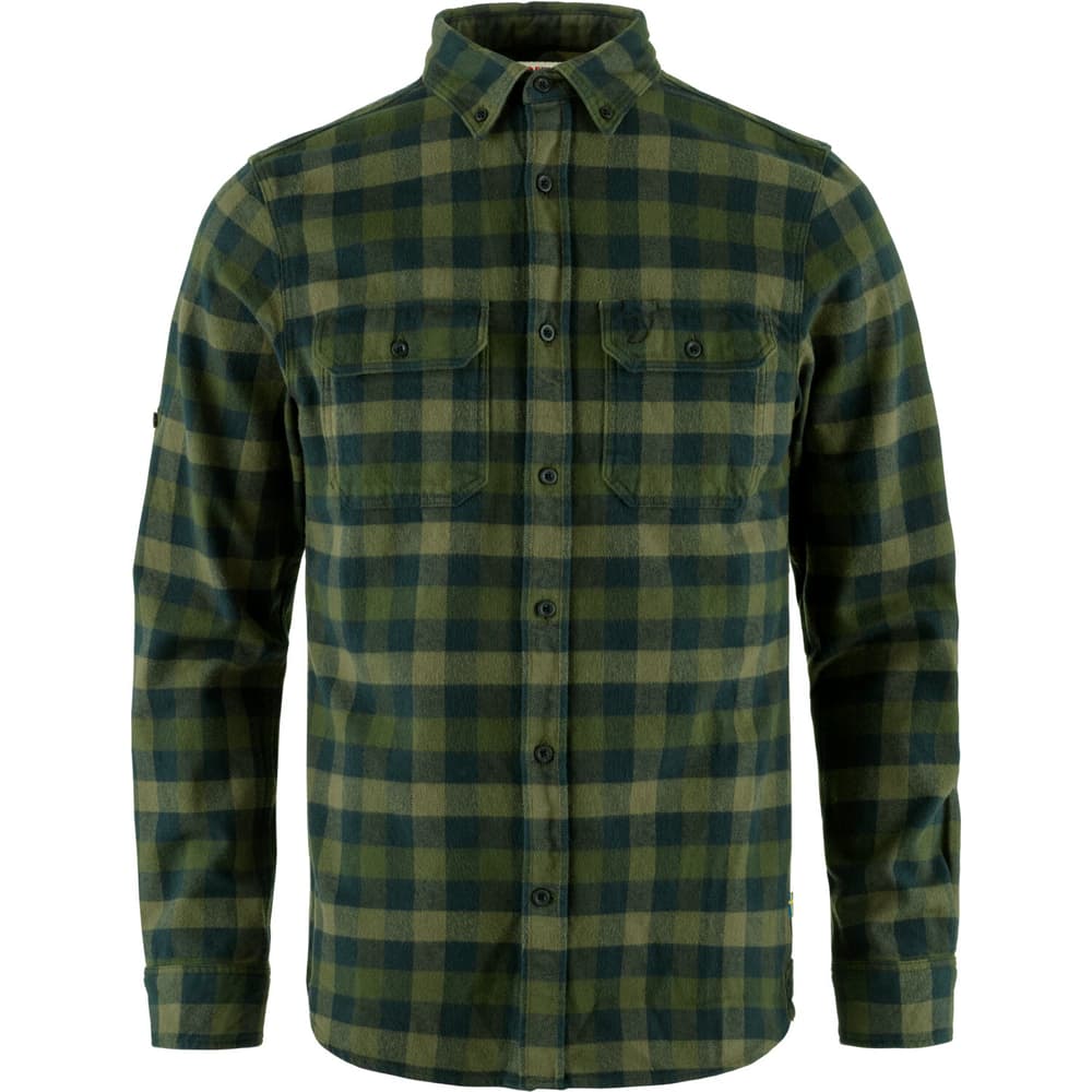 Skog Shirt M Camicia da trekking Fjällräven 468445800463 Taglie M Colore verde scuro N. figura 1