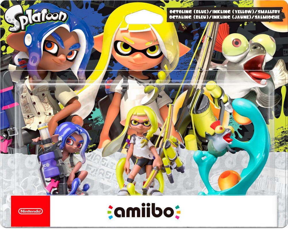amiibo Splatoon 3 Character - Octoling Blue, Inkling Yellow, Smallfry Figure da collezionare Nintendo 785300177174 N. figura 1