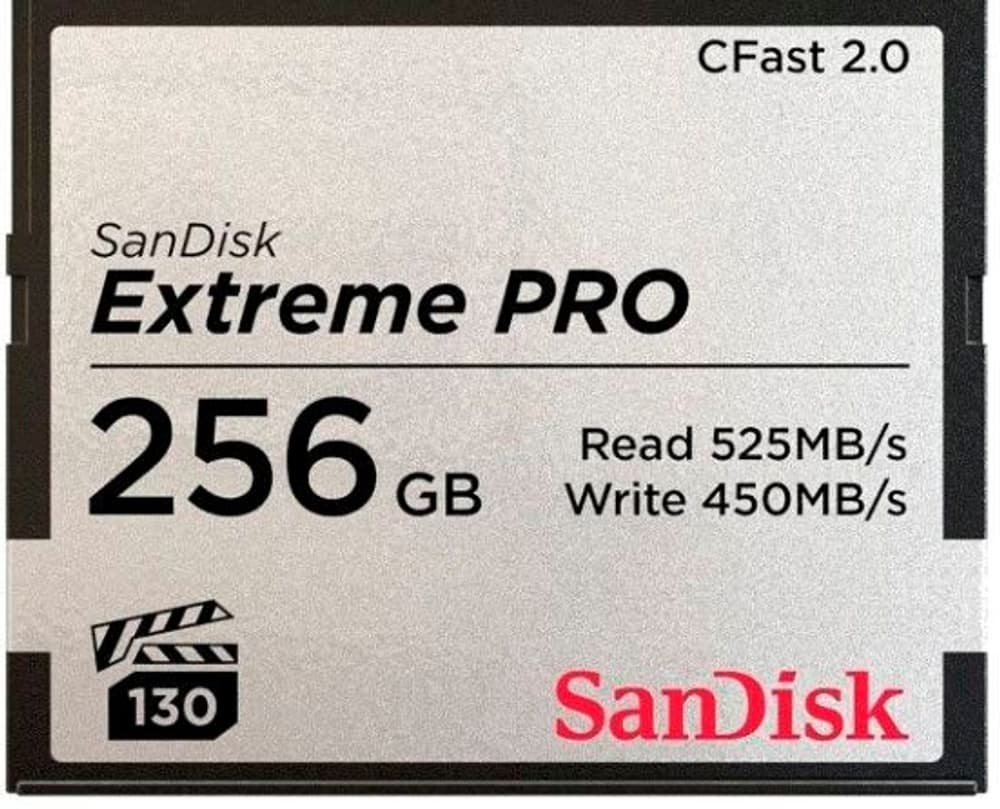 CFast ExtremePro 525MB/s 256GB Carte mémoire SanDisk 785302422469 Photo no. 1