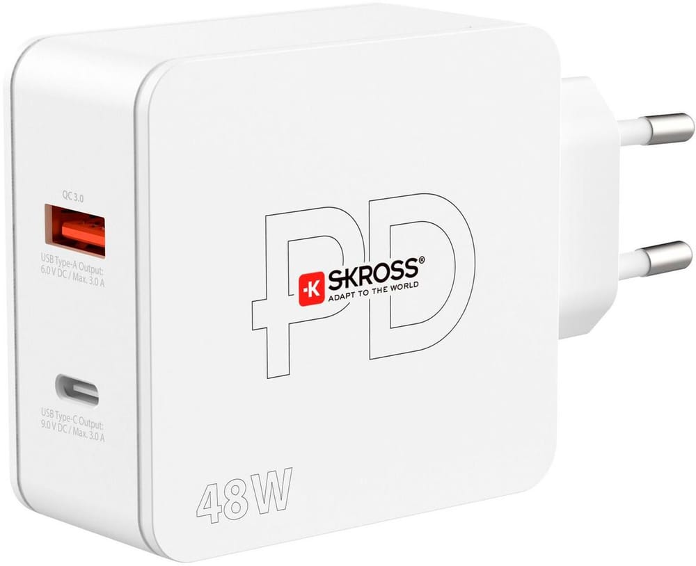 Caricatore da parete USB Multipower Combo+, Euro, 48 Caricabatteria universale Skross 785300188614 N. figura 1