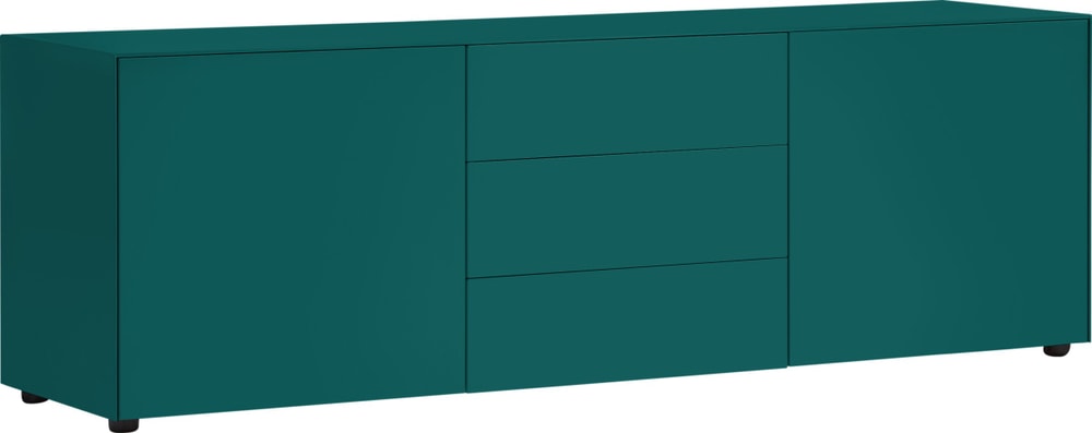 LUX Buffet bas 400840900066 Dimensions L: 180.0 cm x P: 46.0 cm x H: 56.0 cm Couleur Pétrole Photo no. 1