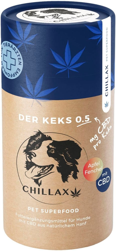Hunde-Nahrungsergänzung CBD-Keks Apfel/Fenchel - 0.5 mg Hundeleckerli Chillax 785302425031 Bild Nr. 1